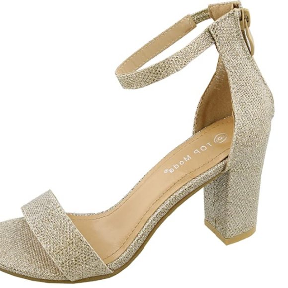 Top Moda Womens Hannah Open Toe Casual Ankle Strap - Picture 2 of 3